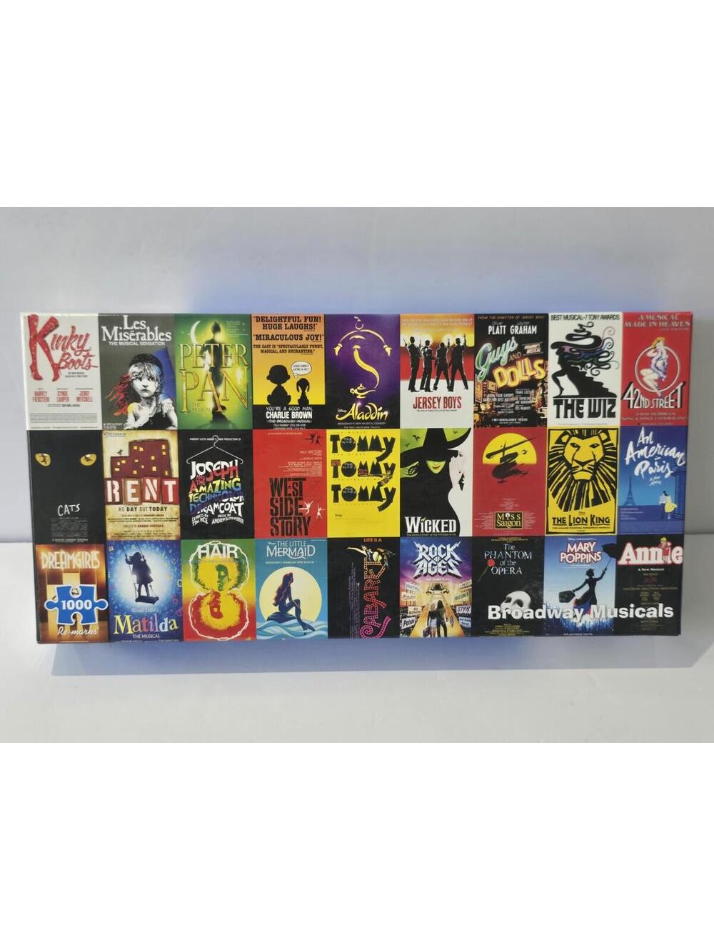 Broadway Musicals 1000 Piece Jigsaw Puzzle Panoramic Complete Re Marks COMPLETE